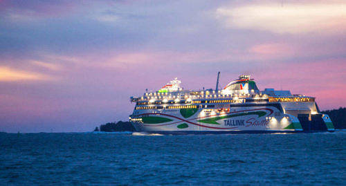 FRAMGÅNG Tallink Silja prisas för sina kryssningssatsningar. På bilden syns koncernens nytillskott LNG-fartyget Megastar på sin jungfrutur i januari i år.