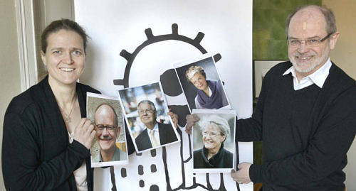 BRETT PERSPEKTIV Susann Simolin och Kjell-Åke Nordquist på Fredsinstitutet tror att de fyra deltagarna i årets Kastelholmssamtal kan komplettera varandra bra med kunskaper från olika vinklar. På bilderna från vänster professor Nils Petter Gleditsch, ambassadör René Nyberg, tidigare integrationsministern i Finland Astrid Thors och tidigare framtidsministern i Sverige Kristina Persson.
