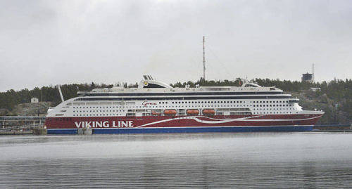 PLANERING Skisserna på ritbordet är ett nytt LNG-fartyg som är något större än Viking Grace. Någon beställning har inte gjorts ännu.
