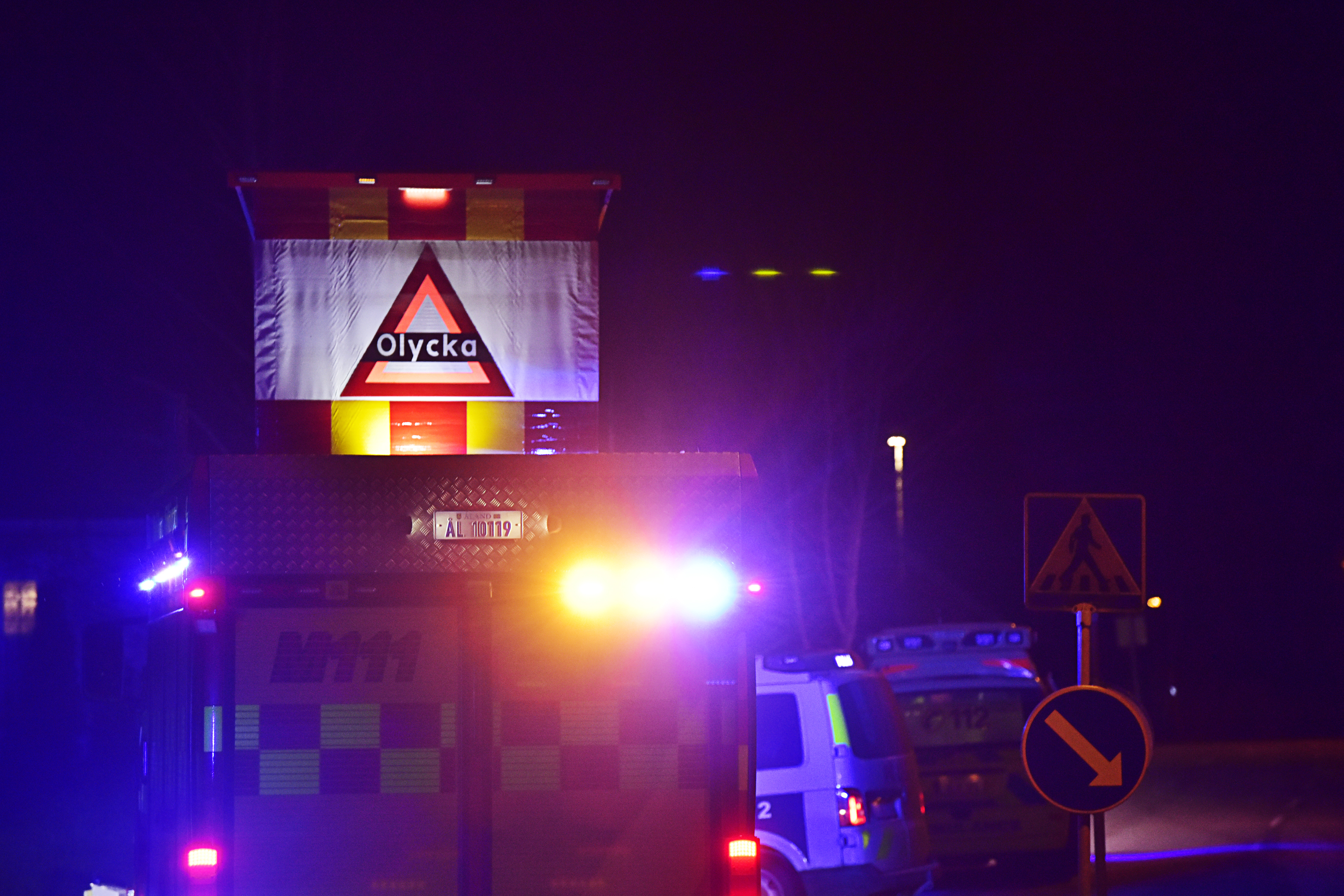 En till sjukhus efter avkörning i Jomala