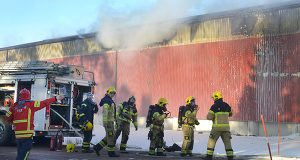 Brand i pelletslager