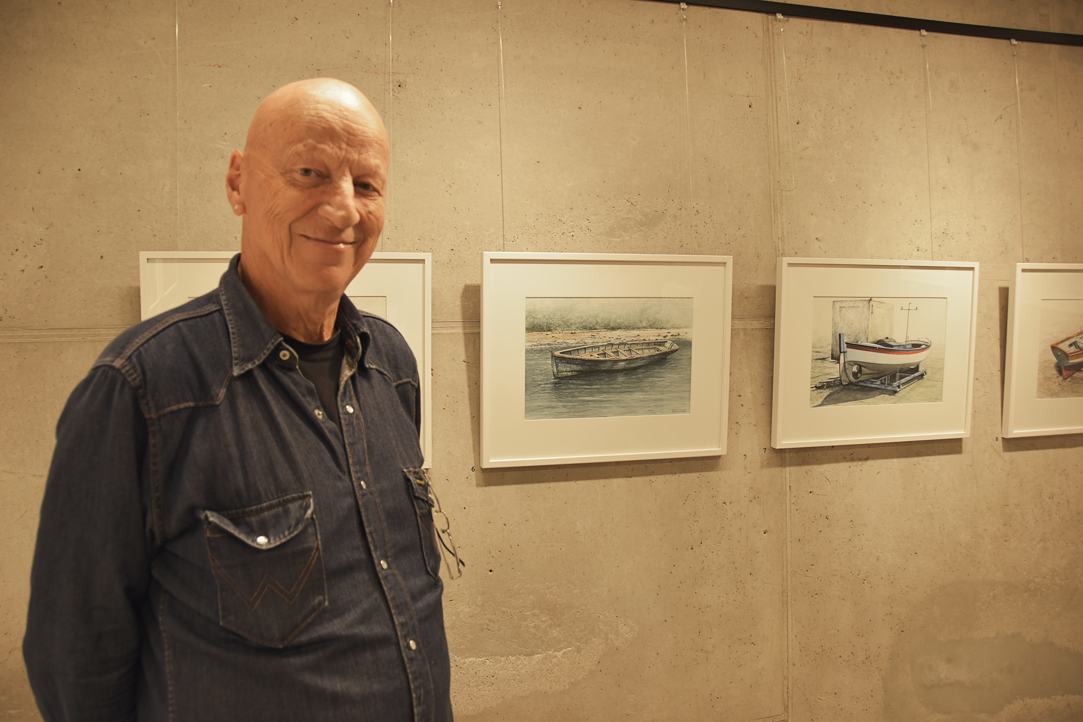 Autentiska träbåtar i akvarell