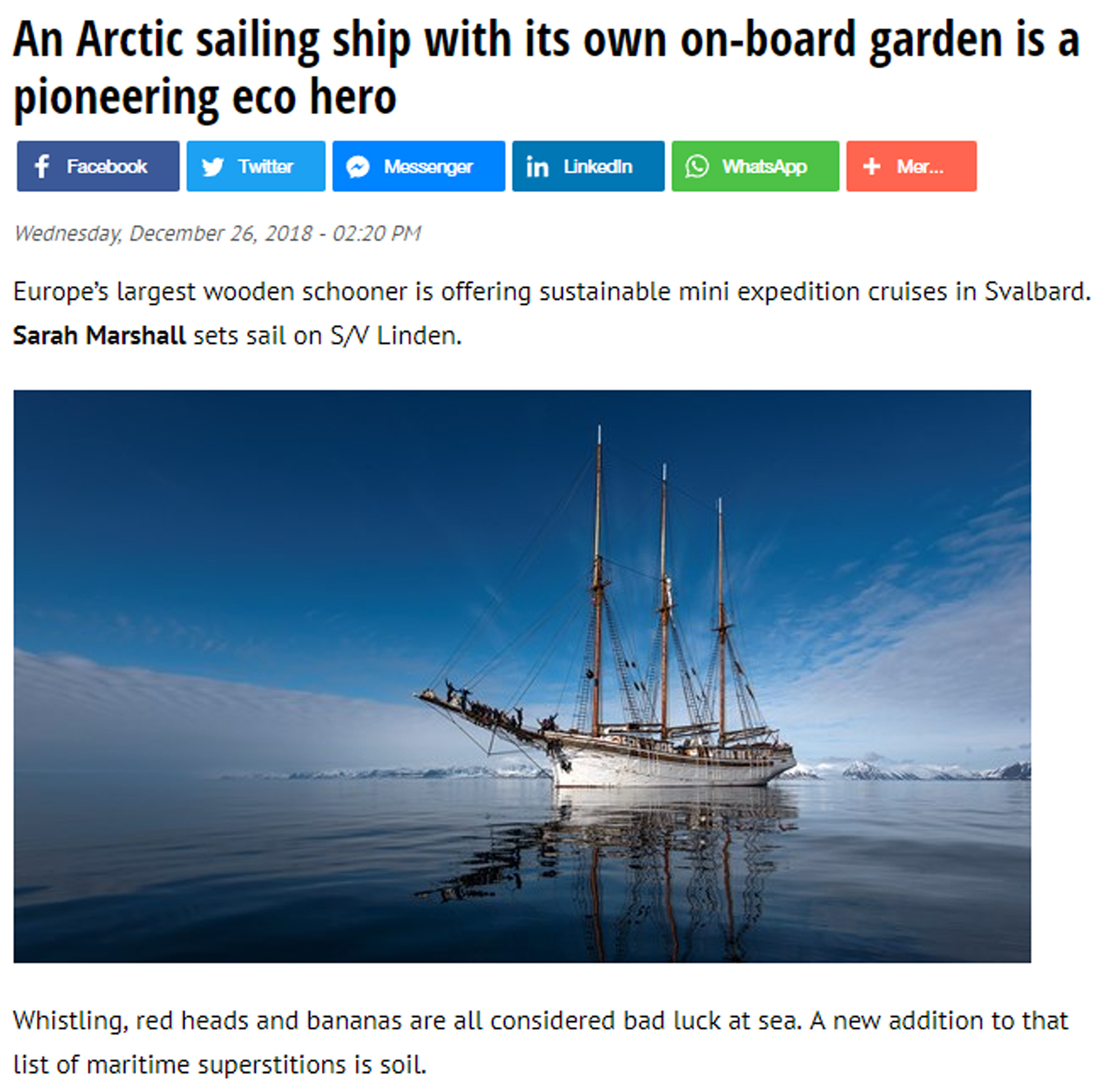 Linden kryssar i Svalbard