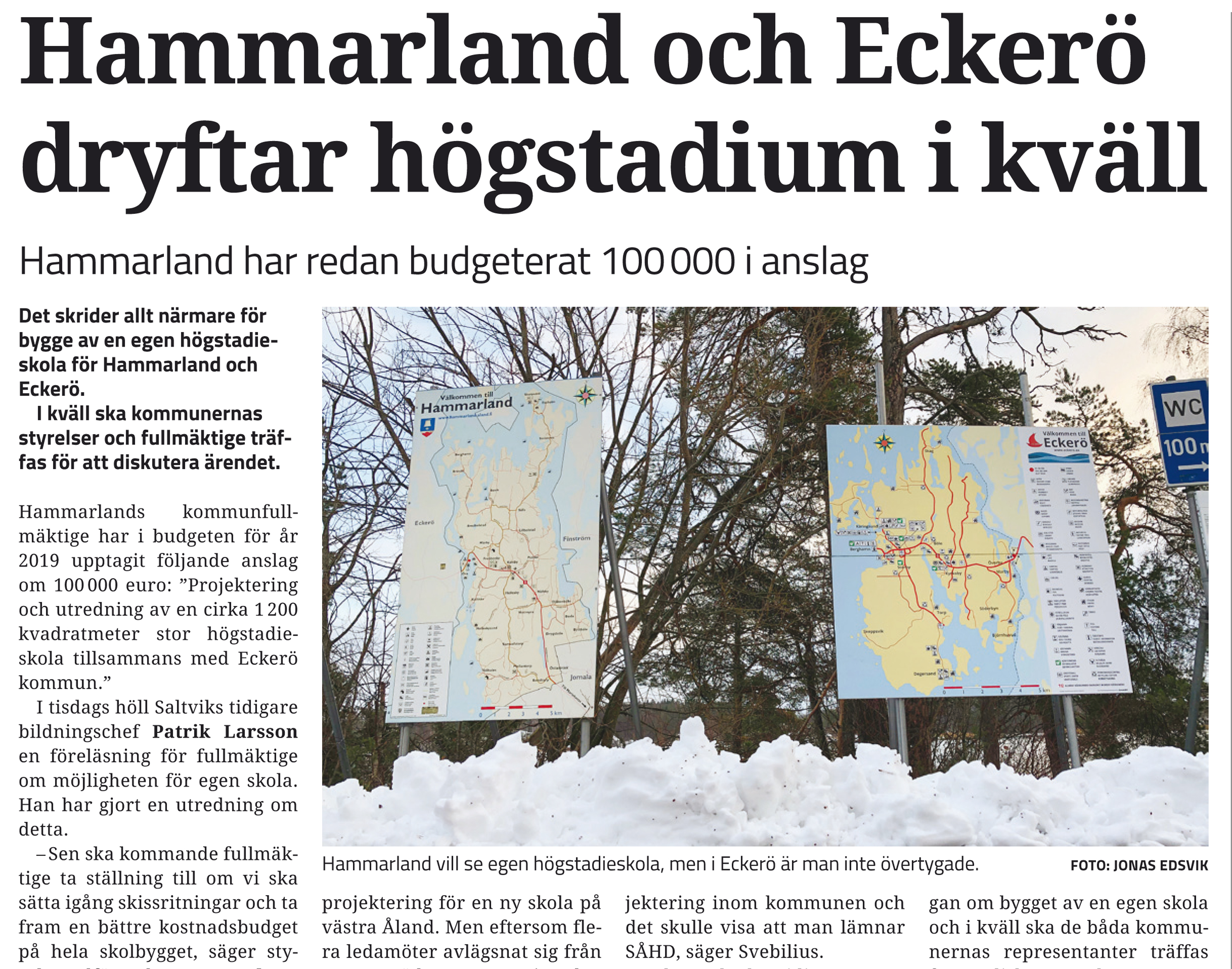 Fler möten om nytt högstadium