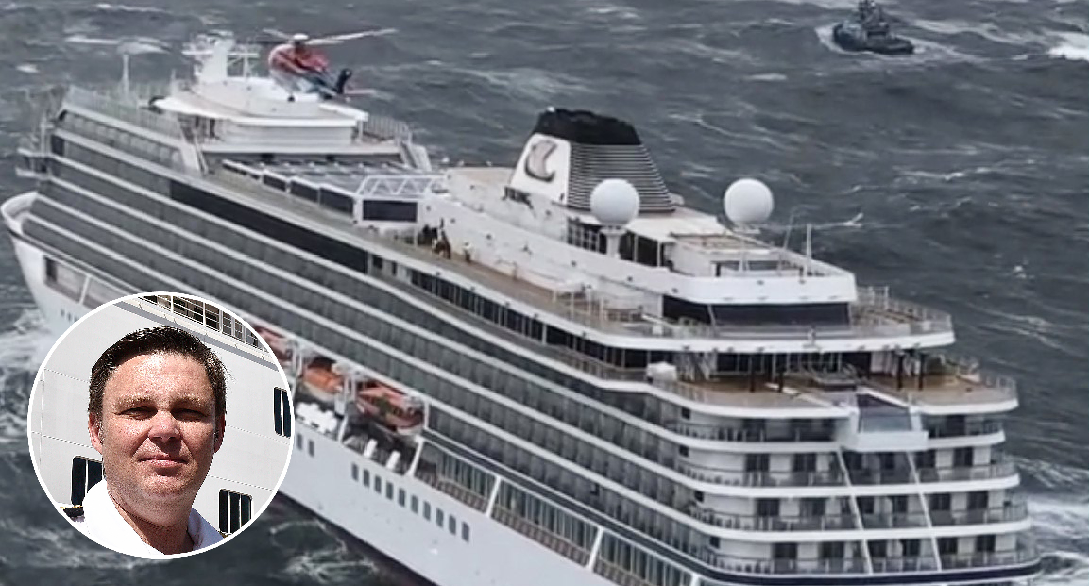 Åländsk kapten på fartyg i svår sjönöd