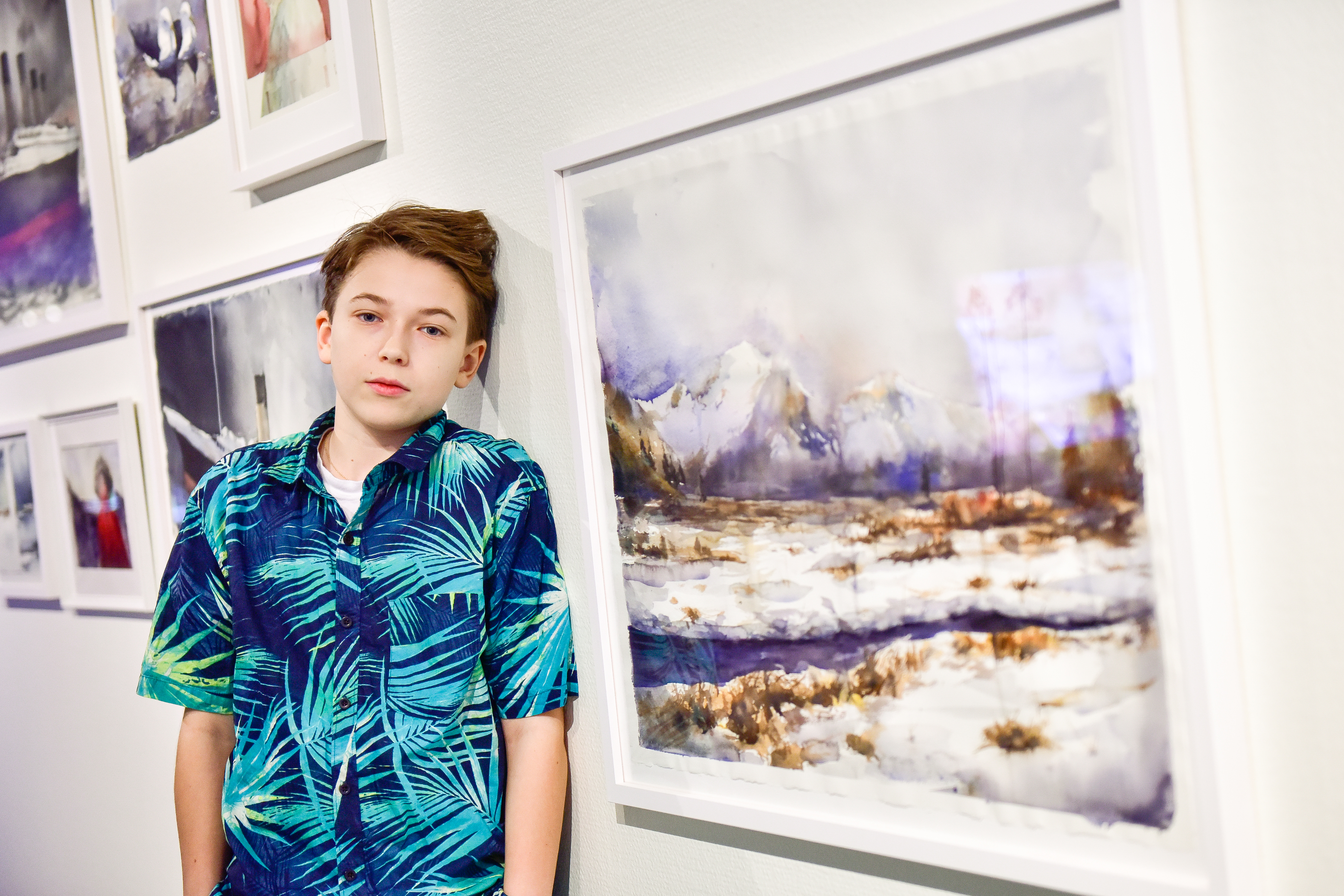 Konstnärligt underbarn ställer ut på museet