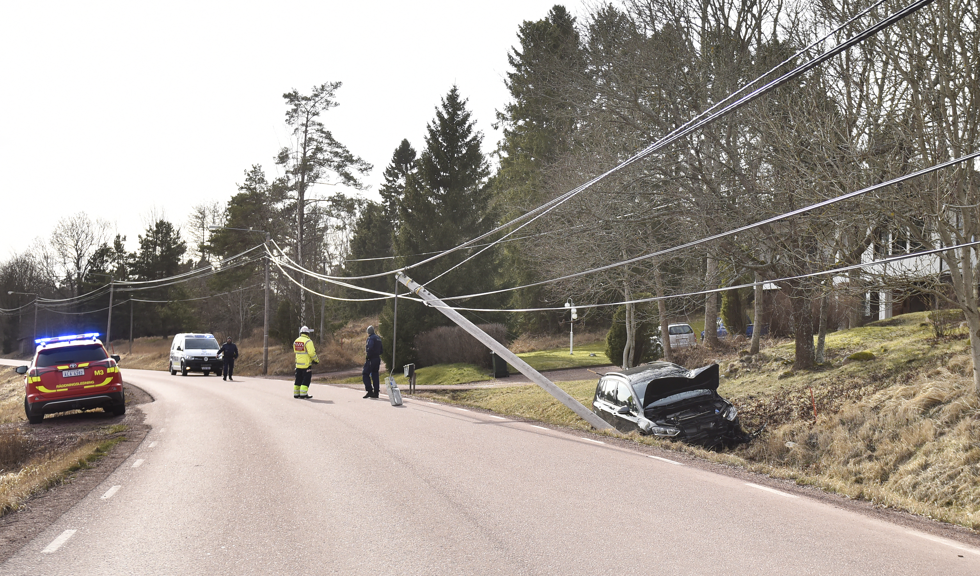 Singelolycka på Norra Svibyvägen