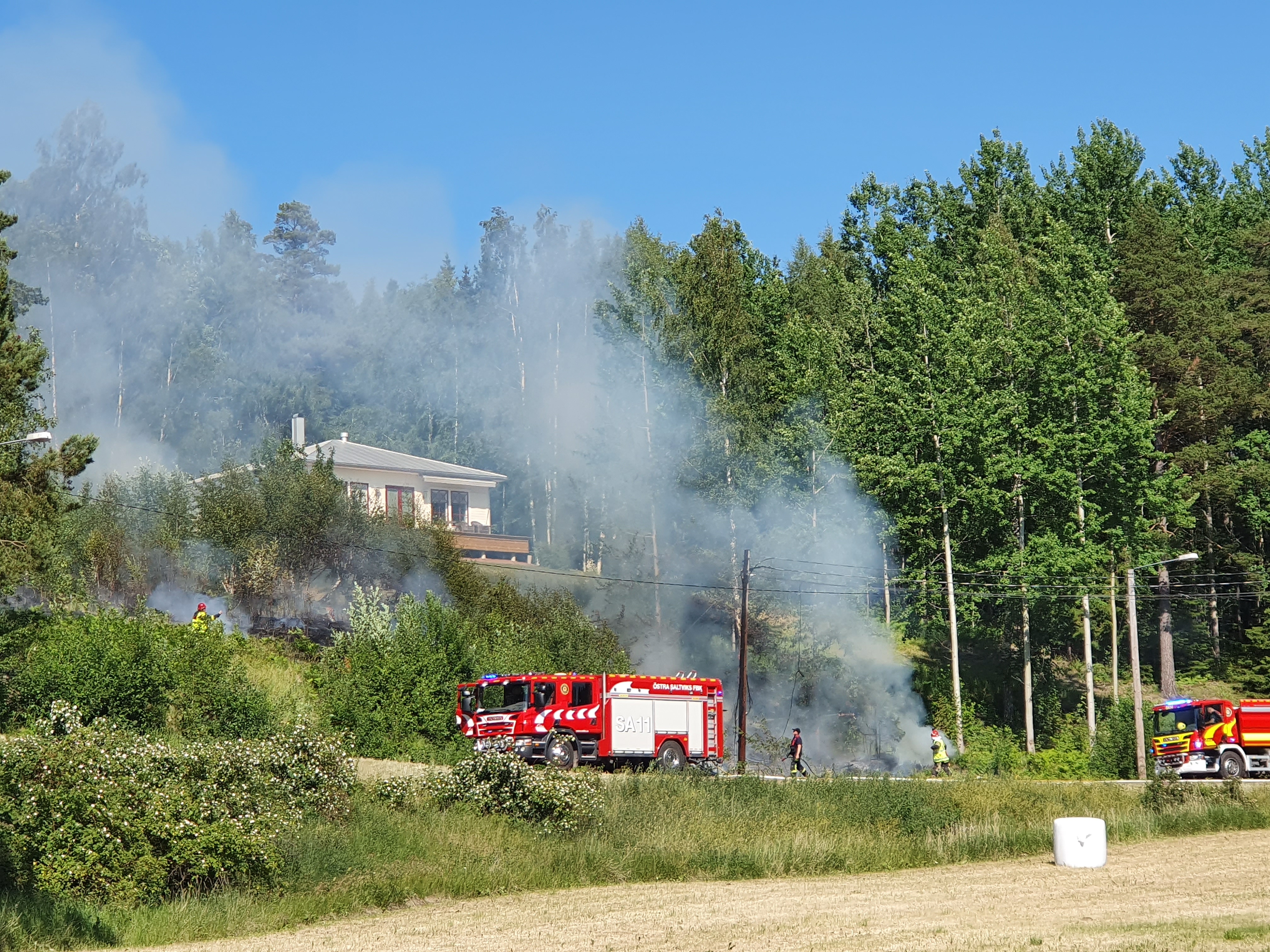 Brand på badstrand