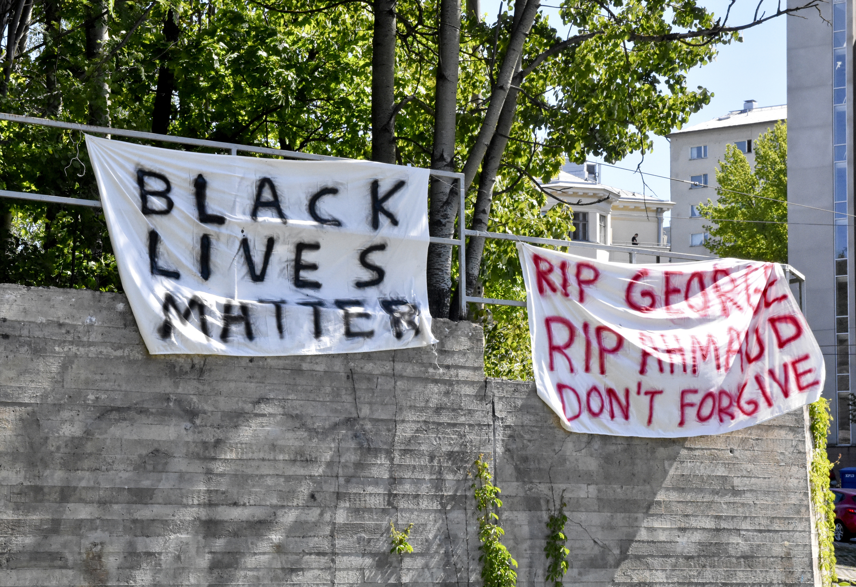 Tyst demonstration för BLM