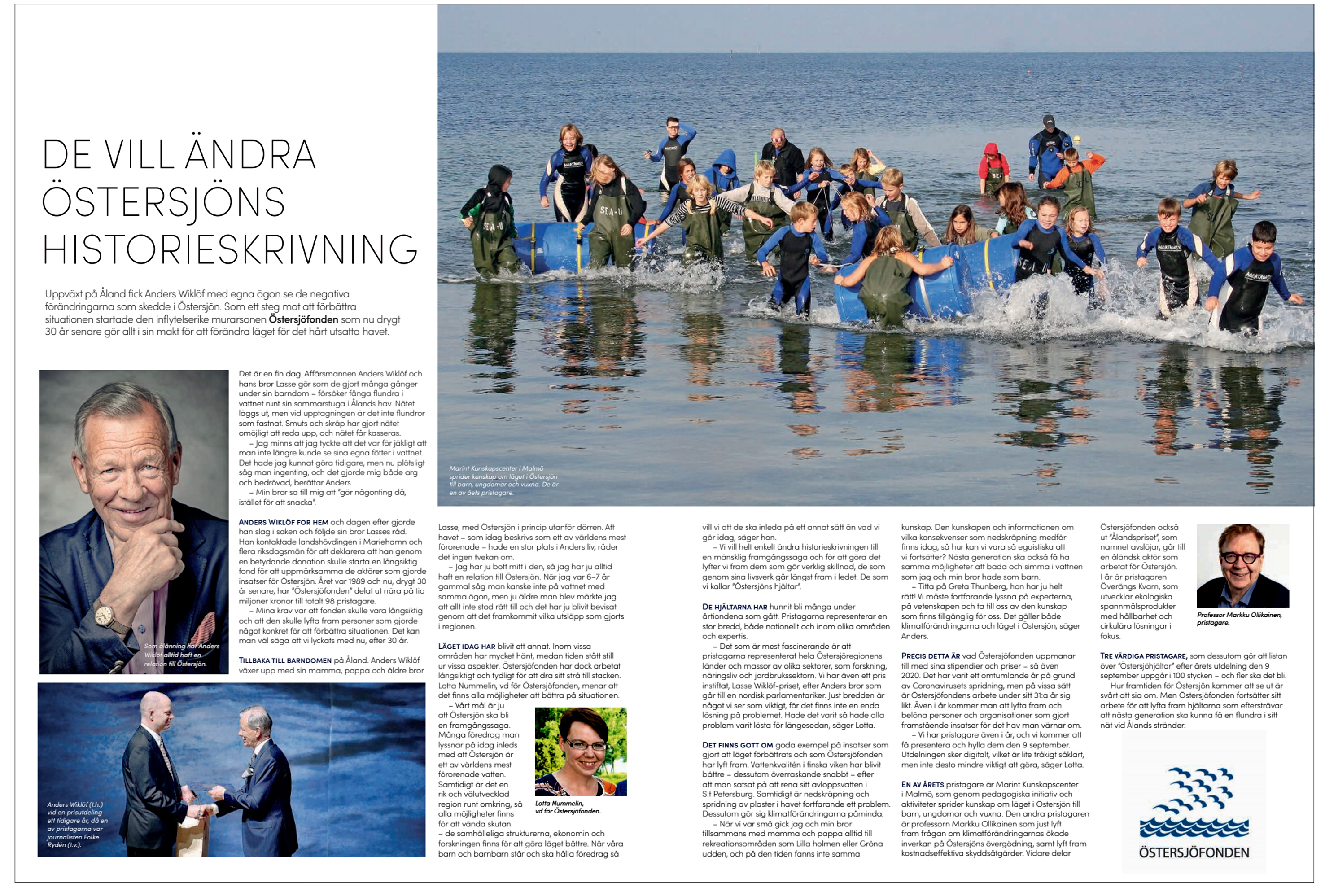 Östersjöfonden uppmärksammad i DI-bilaga