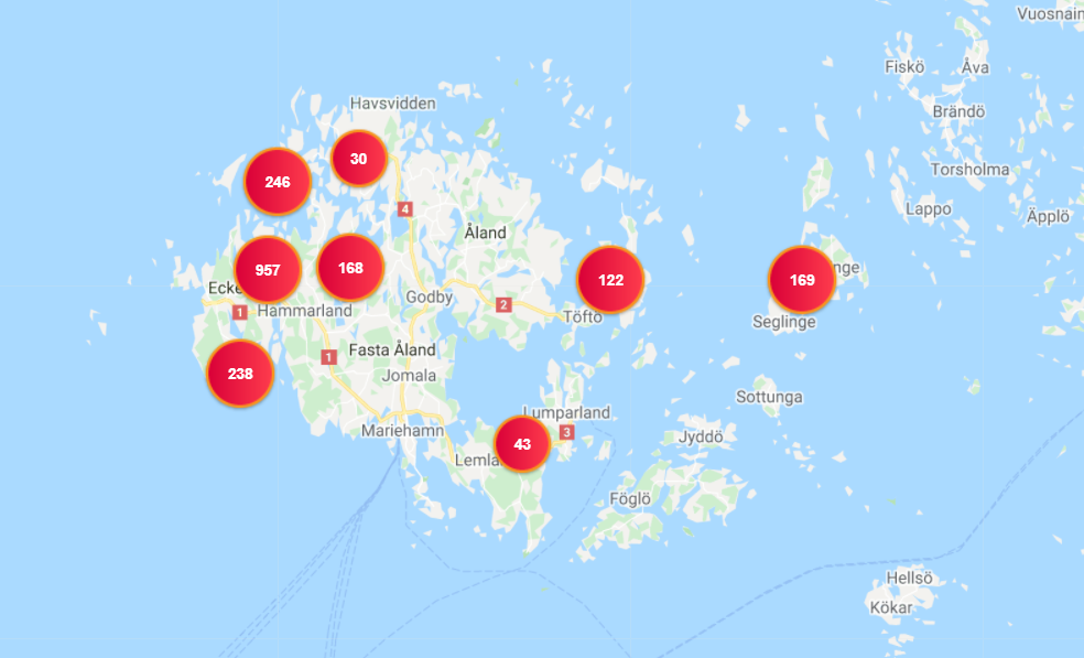 Nästan 2000 utan ström