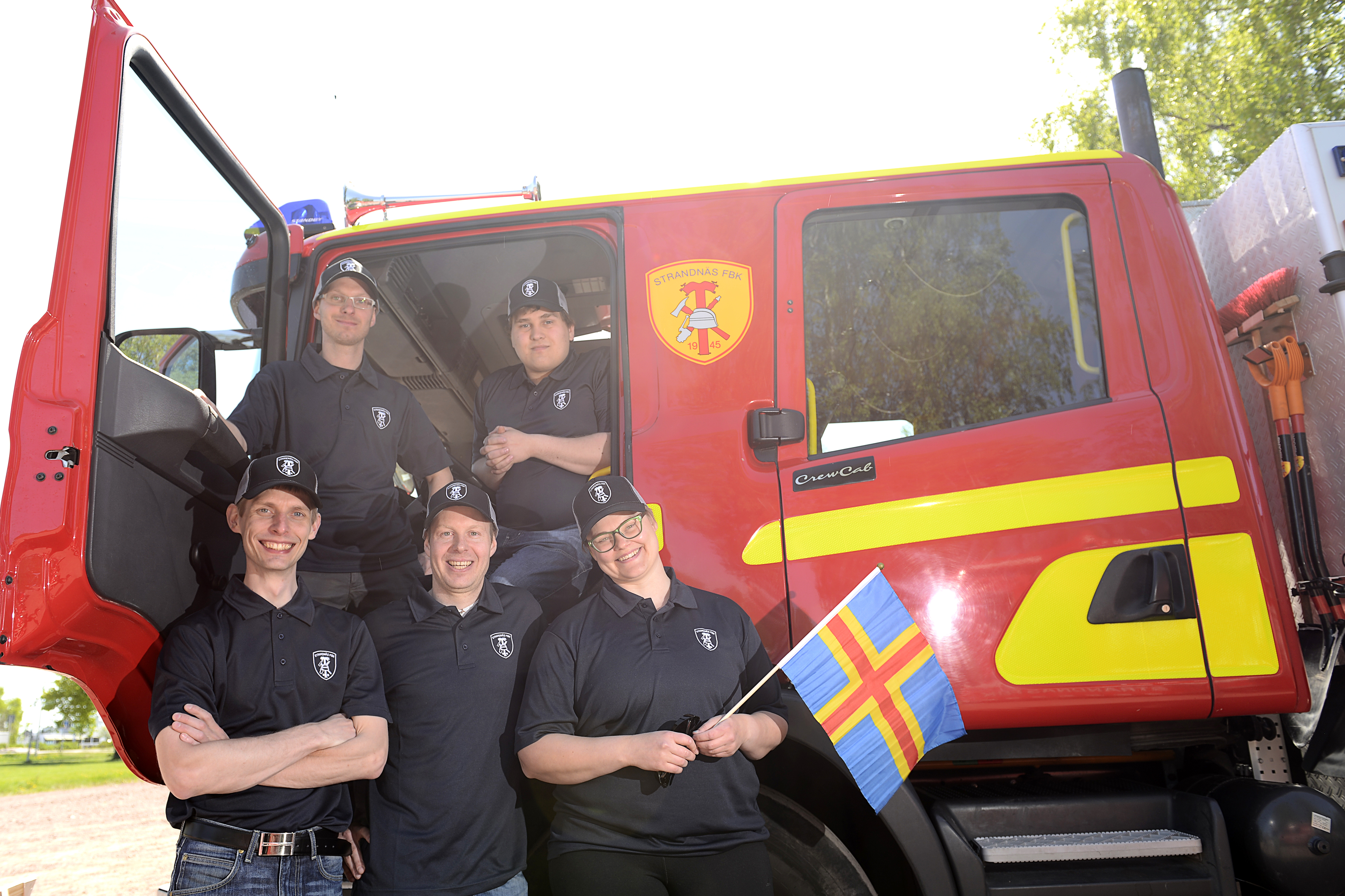 Strandnäs frivilliga brandkår firar virtuellt och med kortege