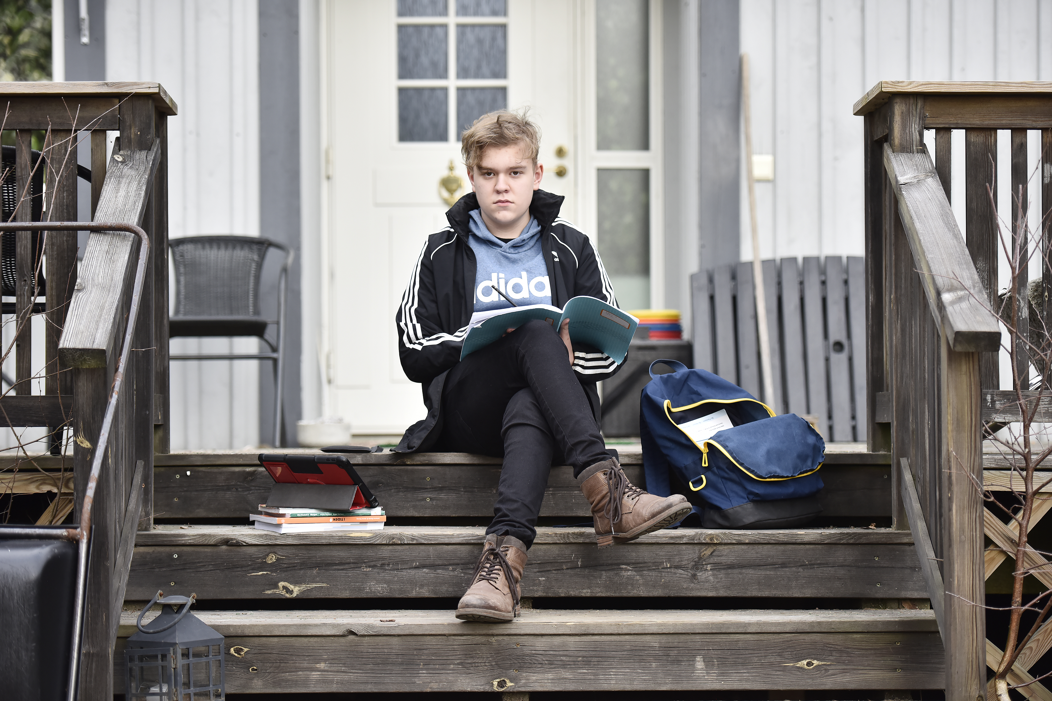 Distansundervisning funkar bra för David