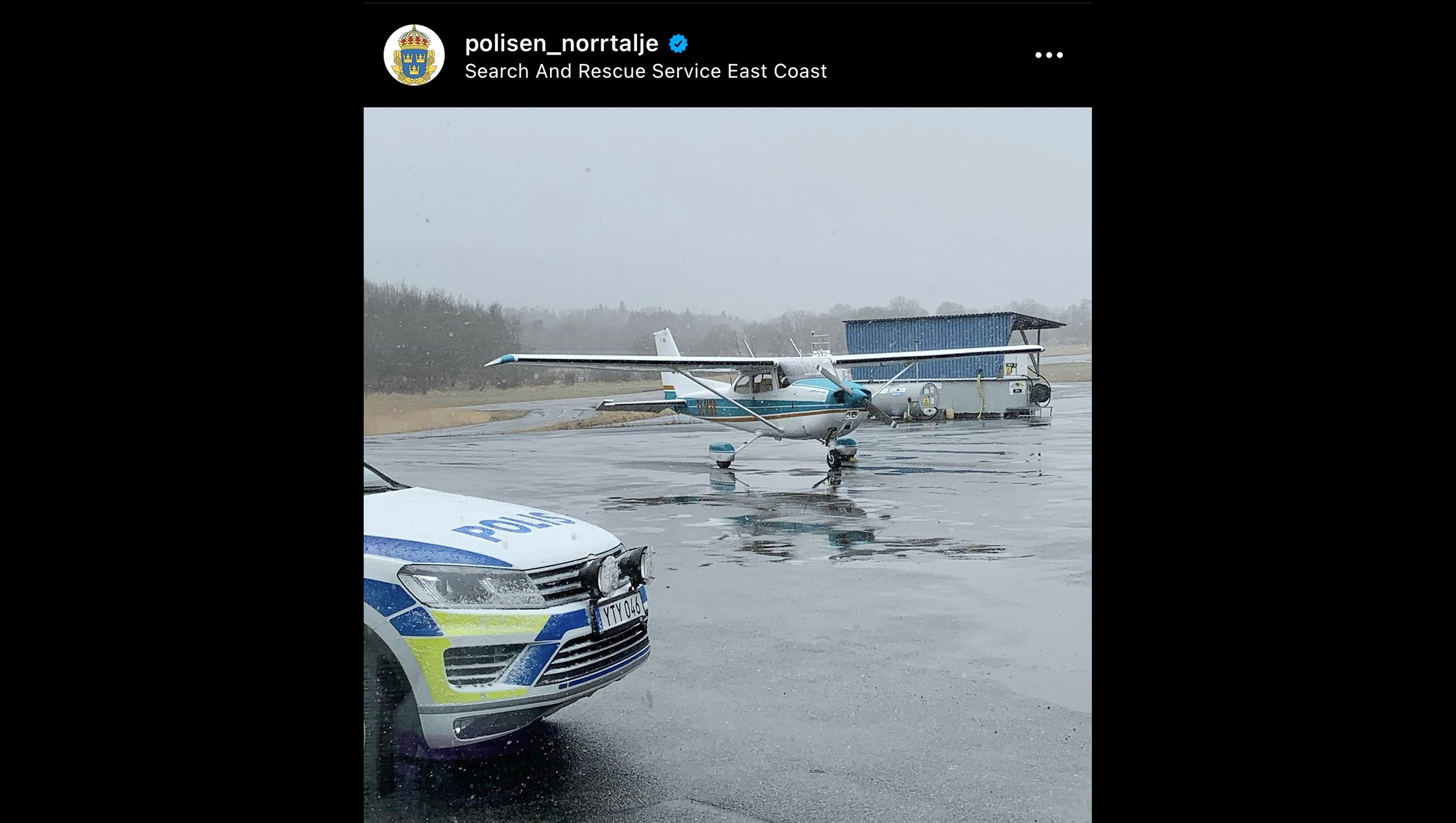 Åländskt flygplan var i nöd över havet