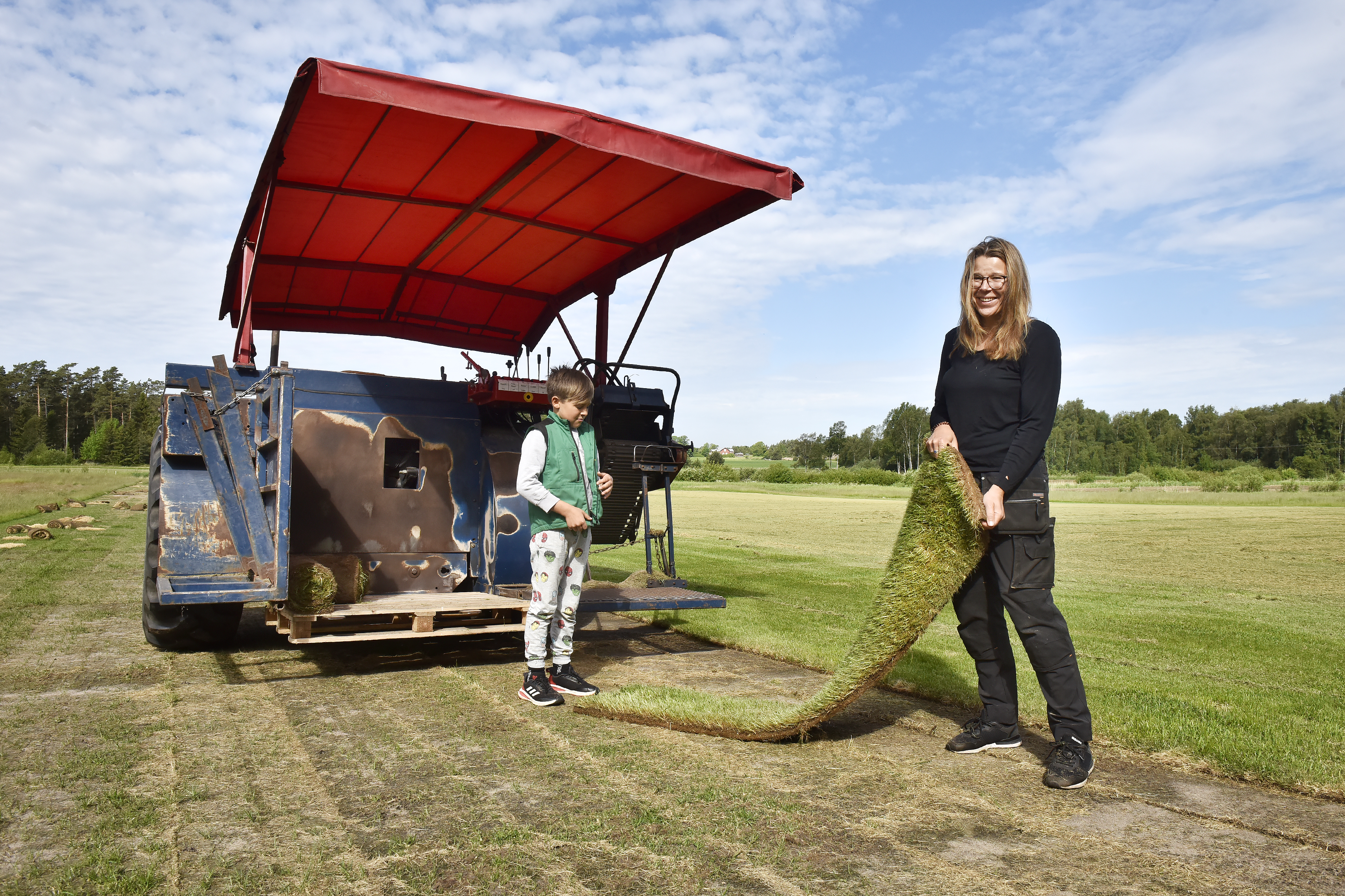 Gräsmattan klar på samma dag