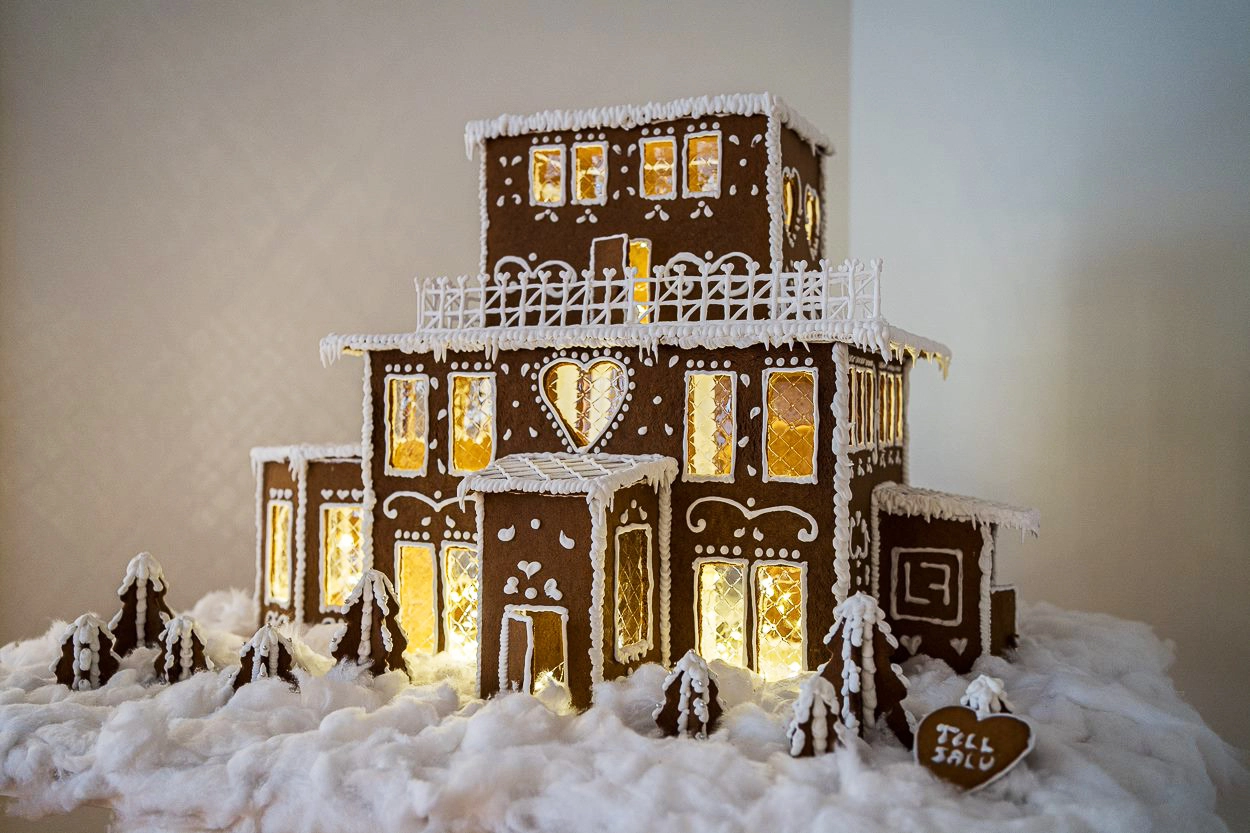 Nybyggd pepparkaksfastighet till salu för en god sak