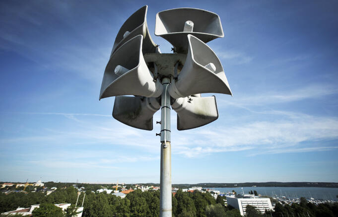 På onsdagen testas farosignalen