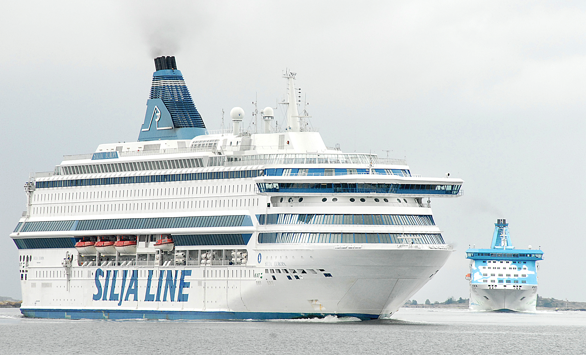 Silja Europa körde in i kajen i Tallinn