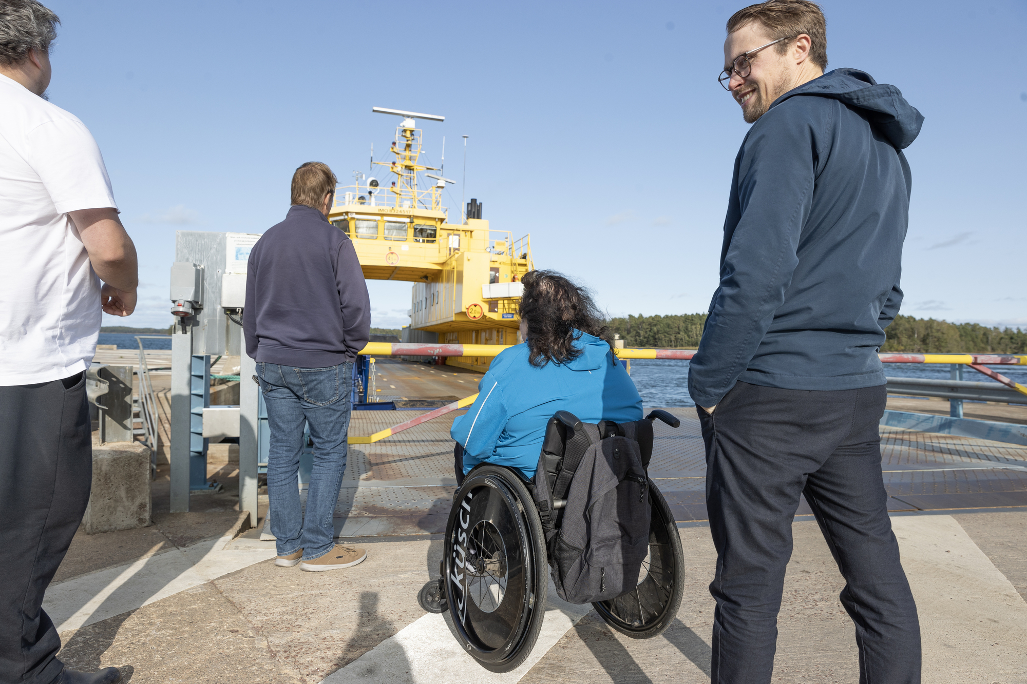 Så ser insidan av Mergus container ut – Nya Åland på inspektion med Funktionsrätt Åland