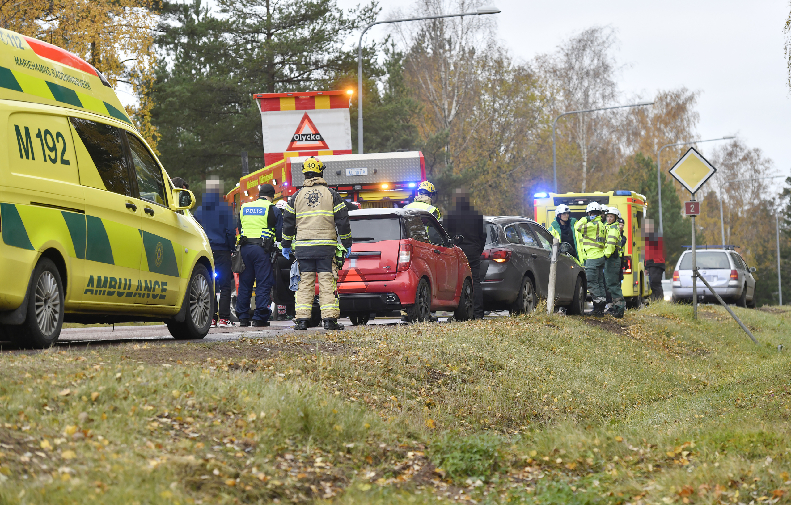 Trafikolycka på landsväg två – väg var helt avstängd
