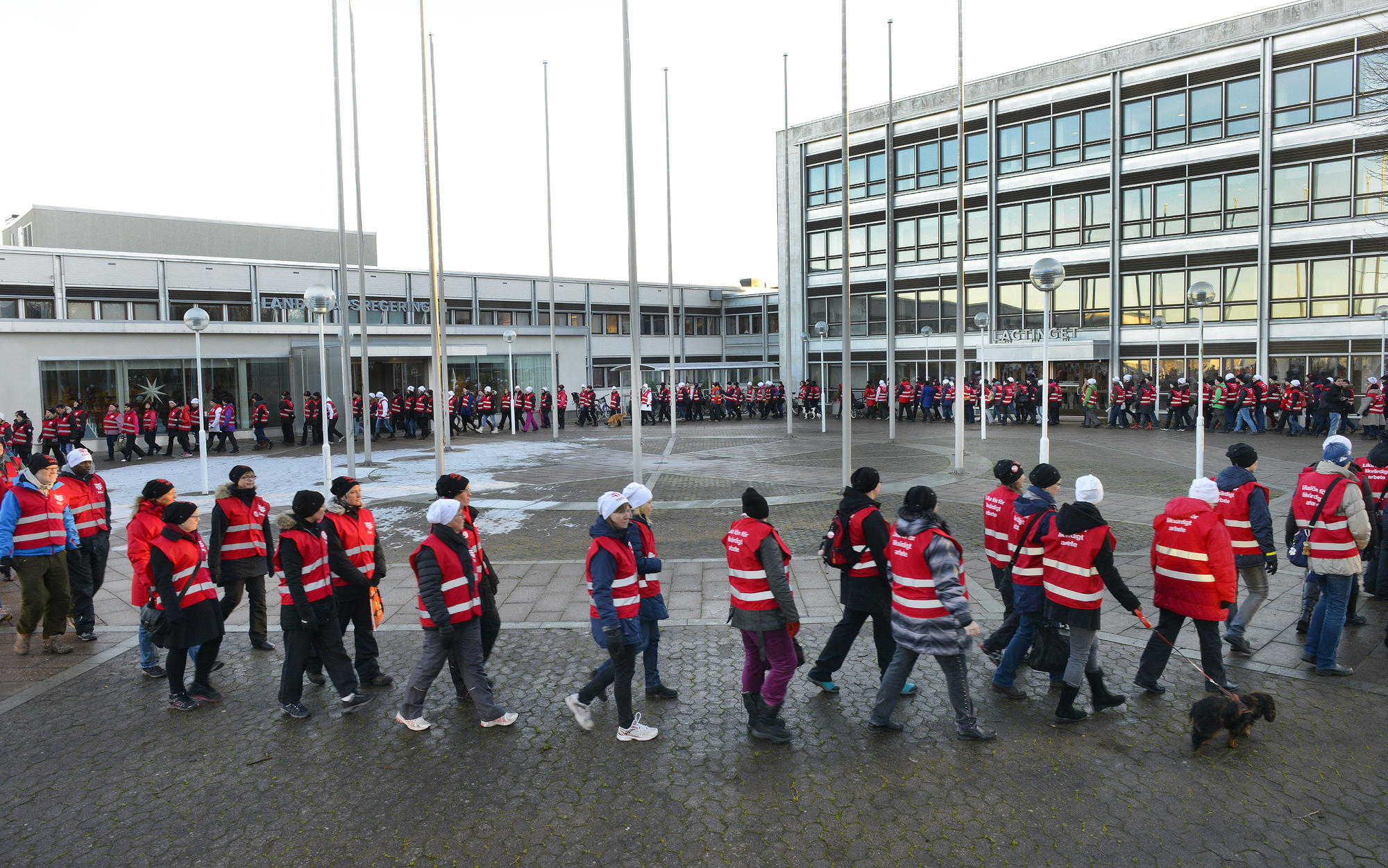 Åländska facken håller stödmanifestation för strejkande