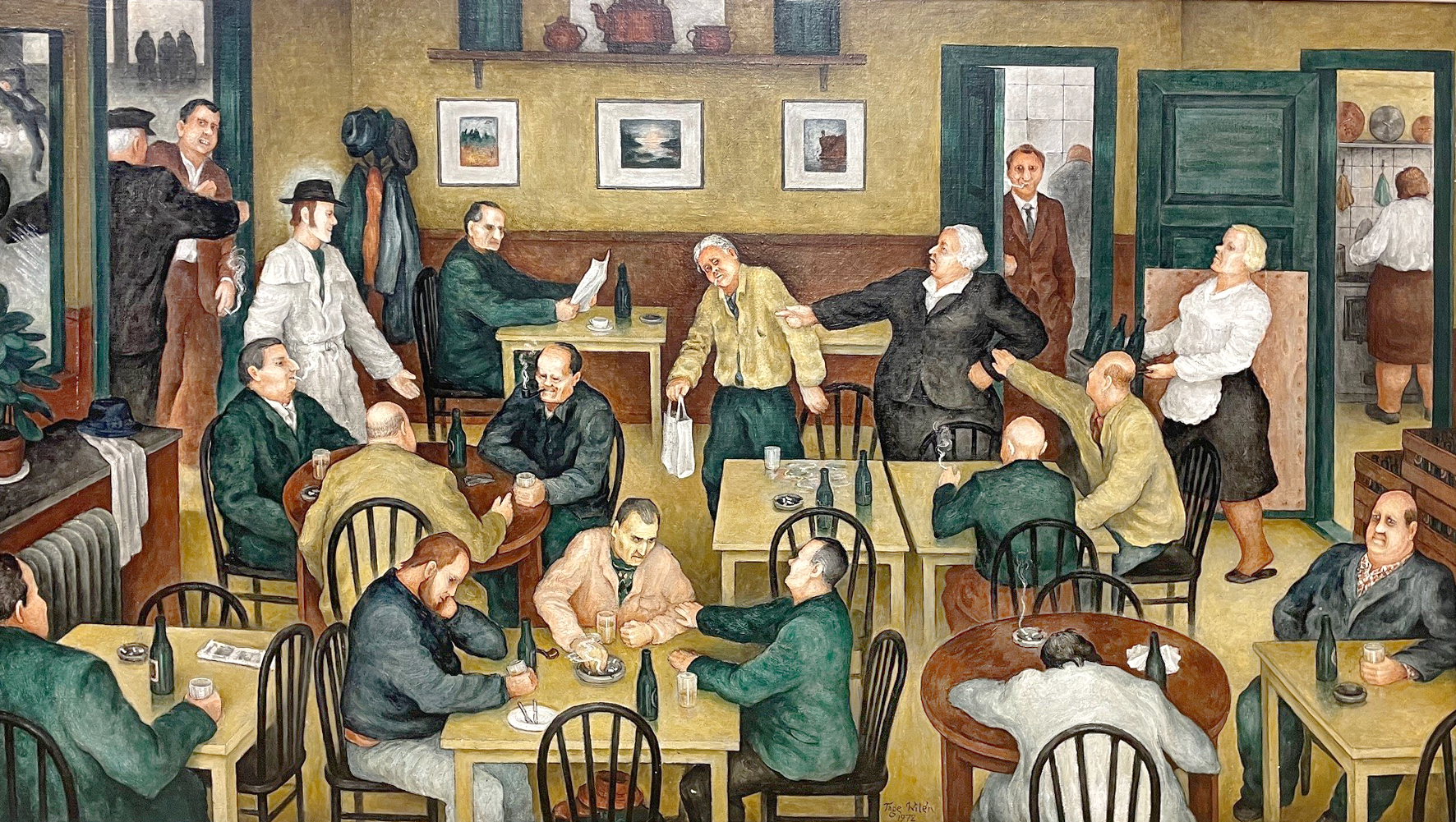 Verk ur stadens konstsamling visas i bibban