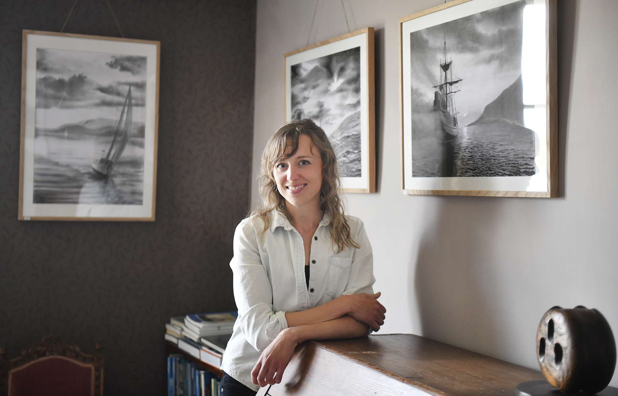 Koltecknare gör sin första konstutställning