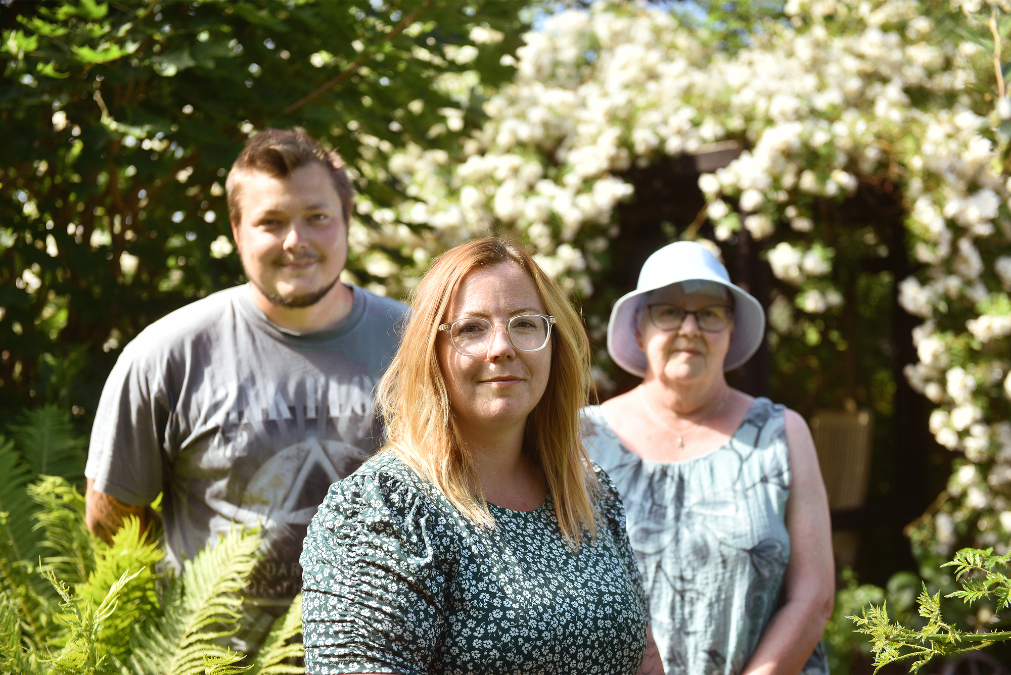 Sara, Kevin och Kathrine firar 140