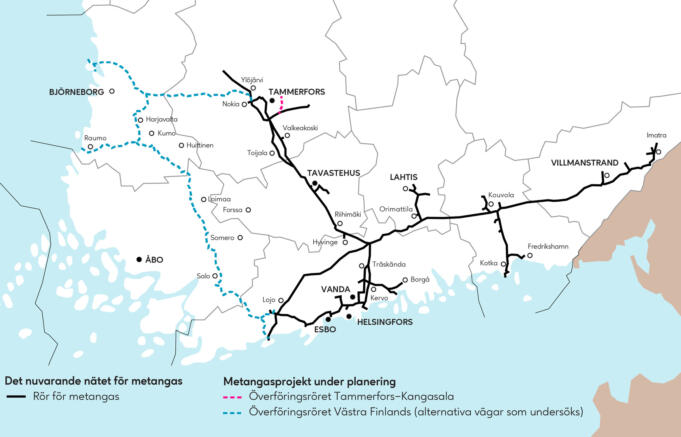 Gasgrid utreder 350 kilometer gasledning till finska kusten