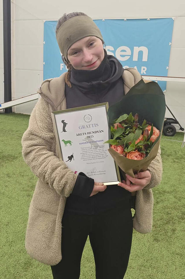 Sandra Gustafsson är årets hundvän