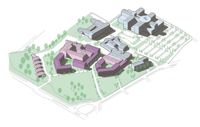 Förslaget: bygg ut och renovera sjukhus på befintlig plats