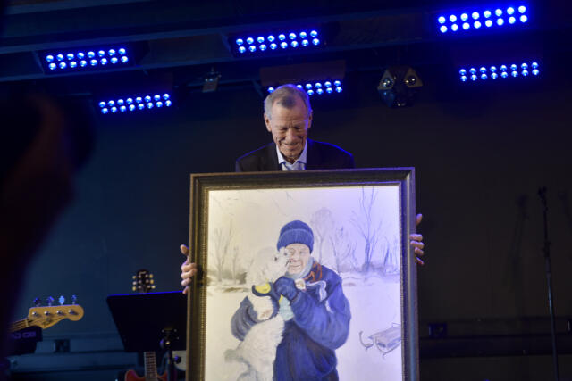 Wiklöf firades på Arken – presenten flögs in