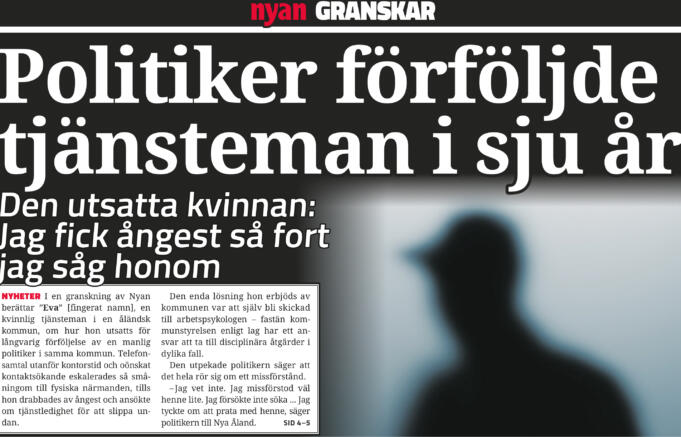 Kommundirektören om trakasserierna av ”Eva”
