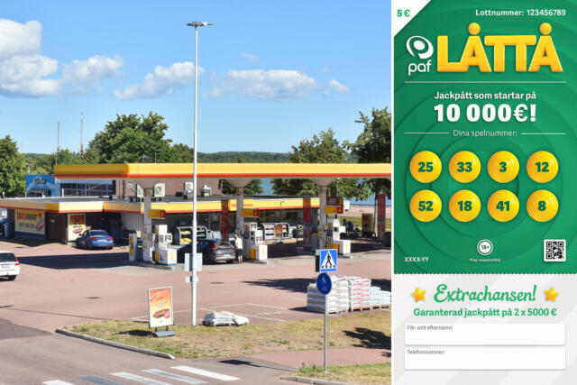 Vinstlott på över 57 000 såldes på St1: ”Hoppas vinnaren kommer in och bjuder på tårta” Kollage – Vinstlott på 57 000 såldes på St1: ”Hoppas vinnaren kommer in och bjuder på tårta”