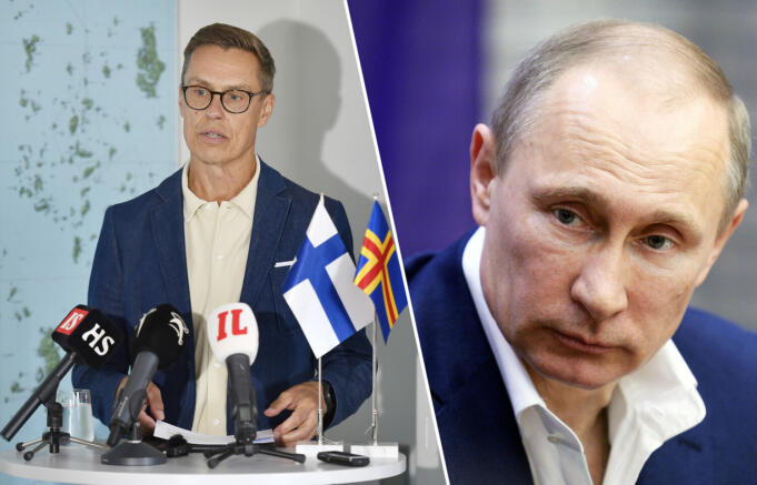 Stubb talade med Putin i telefon Kollage – Stubb talade med Putin i telefon