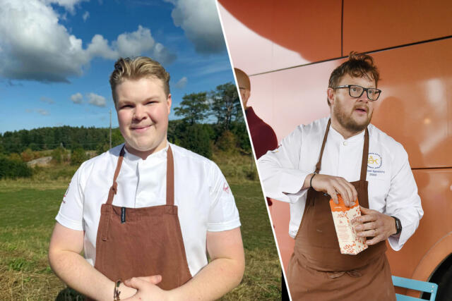Kollage – Far och son Björklund gästar Nyhetsmorgon – ”Vi ska prata om mat, livet och lite annat smått och gott”